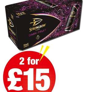 Strongbow darkfruit 2 for £15 @ best one (south shields)