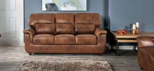 SCS Carter 3 seater Leather sofa reduced £564 delivered @ ScS