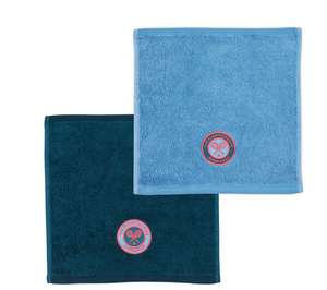 Wimbledon Face Cloth Pack Of Two Cornflower & Petrol £8 delivered @ Christy