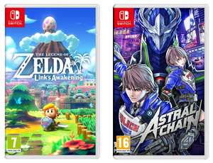Nintendo Switch - The Legend of Zelda: Links Awakening £35.99 or Astral Chain £37.99 + 6months Spotify Premium @ Currys PC World