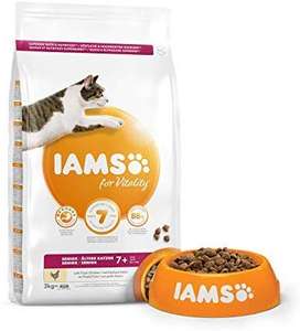 IAMS for Vitality Senior Dry Cat Food with Fresh Chicken, 3 kg £6 with prime or £10.49 without