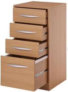 Argos Home 4 Drawer Filing Cabinet - Oak Effect - £43.55 + Free Click and Collect @ Argos