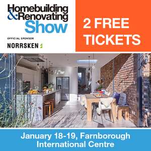 2 FREE TICKETS to The South East Homebuilding & Renovating Show, worth £24