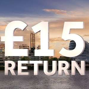 £15 Standard Class Return journey to London (Account Specific) OR £30 First Class @ EMR