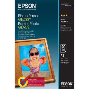 Epson Photo Paper Glossy A3 20 Sheet £2.97 at Jessops