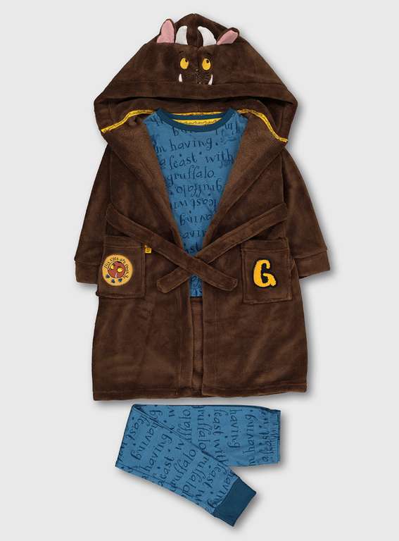 The Gruffalo Blue Pyjamas & Brown Dressing Gown from £9 @ Argos (Free Click and Collect) Marvel Pyjamas & Dressing Gown available - See OP