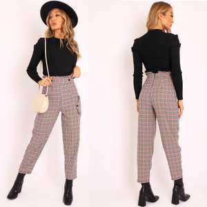 Black & Red Check Frill Detail Trousers now £4.49 / £8.03 delivered in the sale @ Rebellious Fashion