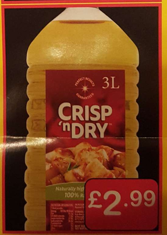 3l Crisp n Dry Oil £2.99 at Farmfoods