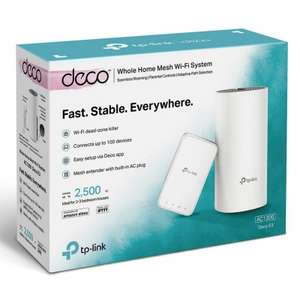 Deco E3 AC1200 Whole Home Mesh Wi-Fi System Twin Pack - £54.95 delivered @ Purewell