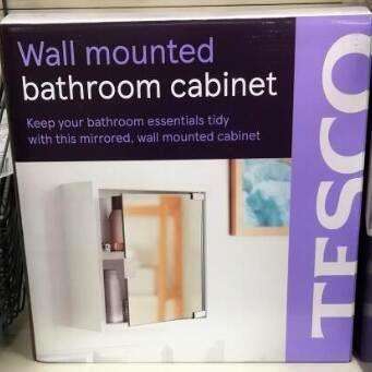 Wall Mounted bathroom cabinet £4 instore Tesco Burnley