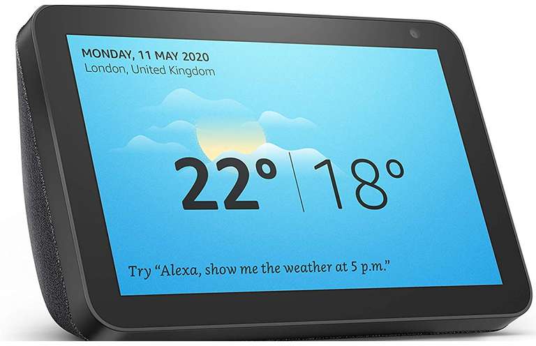 Introducing Echo Show 8 | 8" HD smart display with Alexa, Charcoal fabric or Stanstone fabric - £89.99 @ Amazon