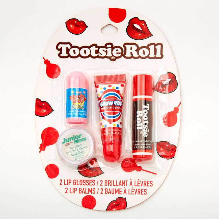 50% off with code Tootsie Roll Candy Lip Balm & Gloss - 4 Pack £5 with Free click and collect From Claire's