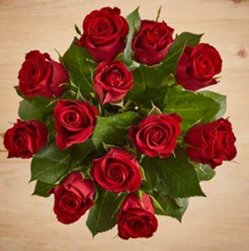 Jacks Dozen Red Roses Bouquet £5