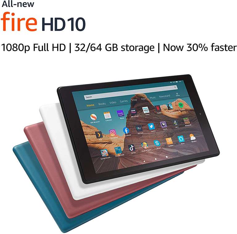 Amazon Fire HD 10 Tablet | 10.1" 1080p Full HD display, 32 GB (with specal offers) £109.99 @ Amazon