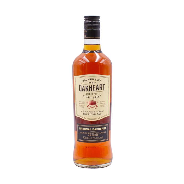 Bacardi Oakheart Spiced Rum 1Ltr £12.08 instore a' Sainsburys (Talbot Heath Poole)