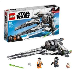 LEGO 75242 Star Wars Black Ace Tie Interceptor Starfighter Set Includes mini BB-8 and Poe Dameron Minifigures £22.49 @ Amazon