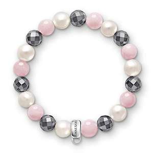 Thomas Sabo rose quartz, pearl and haematite charm bracelet £24.97 at Amazon