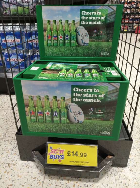 24 x 330ml glass bottles of Heineken with plastic crate £14.99 @ Home Bargains Scunthorpe