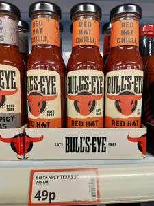 Bulls-Eye red hot chilli sauce 235ml bottle just 49p @ Poundstretcher (Liverpool)