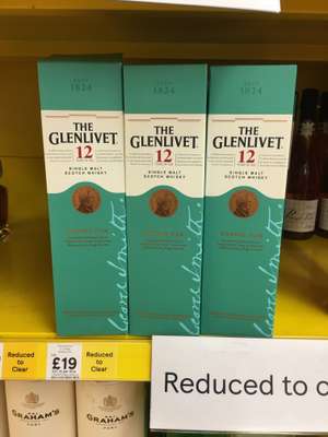 The glenlivet 12yo single malt 70cl rtc £19 @ Tesco Antrim Road