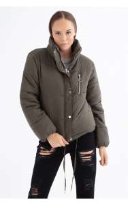 Khaki puffer coat free delivery over £20 with code @ Select
