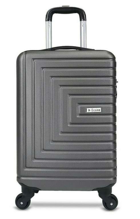 Econo® Lightweight 4 Wheel Suitcase Travel Cabin Size Hard Shell 55x35x20 cm with 5 year warranty - £18.99 @ eBay / Economatrix