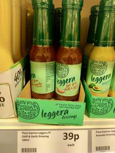 Pizza Express Leggera fat free chilli and garlic dressing 150ml Bottle just £0.39p @ Heron Foods