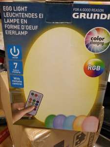 Grundig Cordless Egg Lamp 22cm with Remote Control - 7 Colours Changing £5 @ Poundland (Fulham)