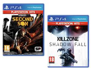 inFAMOUS Second Son/Killzone: Shadow Fall [PS4 Hits] for £8.99 each Free Click and Collect @ Argos