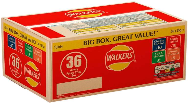 Walkers Crisps Variety Box 36 x 25 g £3.50 @ Morrisons (Instore - Nationwide where stocked)