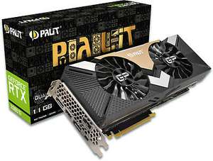 Palit GeForce RTX 2080 Ti Dual Graphics Card, 11GB GDDR6, HDMI, DP, USB-C £849.95 Delivered @ cubscomputerwarehouse/eBay