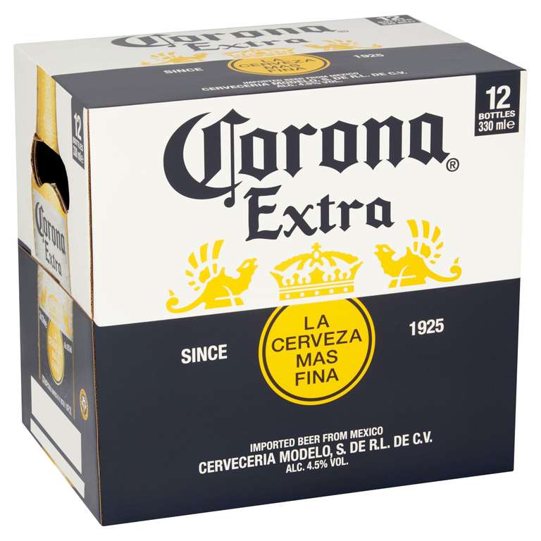 Corona Extra Premium Lager Beer Bottles (12x330ml) £10 @ Sainsbury's