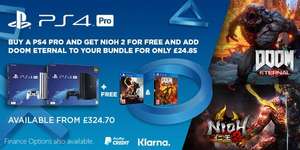 PS4 Pro White 1TB Console + Nioh 2 + DOOM Eternal for £324.70 @ ShopTo