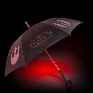 Star Wars Official Light up Lightsaber Umbrella with Torch Handle Dark Side & Light Side available £17.99 (+£1.99 Postage) @ Zavvi