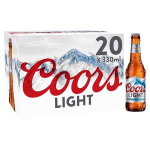 Coors Light Lager 20 x 330ml bottles £10 @ Asda (Min basket £40 + up to £4 delivery)
