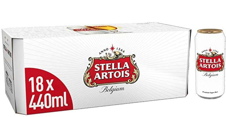 Stella Artois 18 440ml cans for £12 @ Amazon pantry / prime exclusive - minimum of £15 worth of Amazon Pantry items £3.99 del