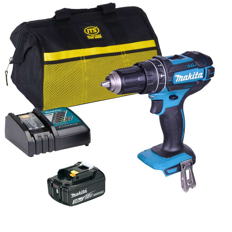 Makita DHP482ITS 18v LXT Combi Drill with 1 x 3Ah Battery, Charger and Bag £95.99 Delivered @ ITS