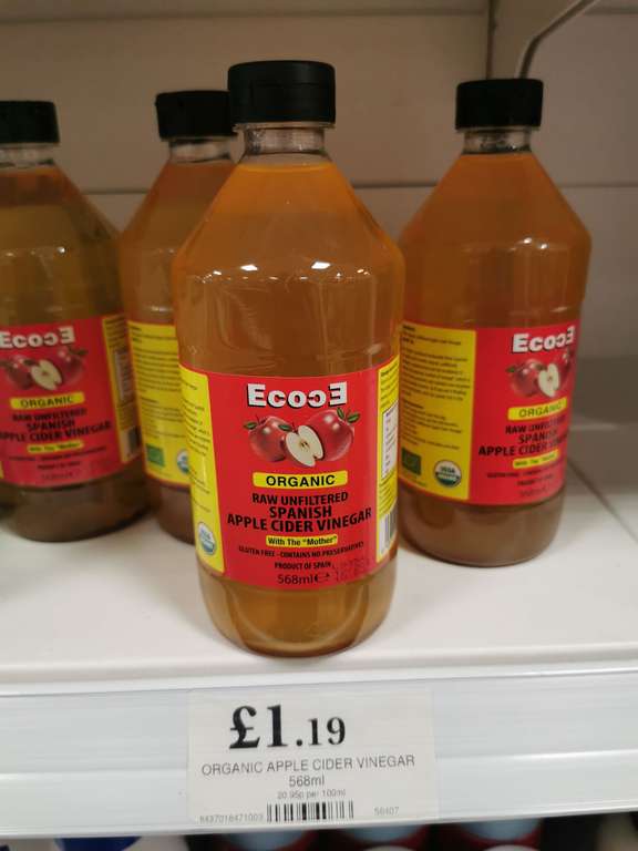 Organic Apple Cider Vinegar 568ml - £1.19 instore at Home Bargains (National)