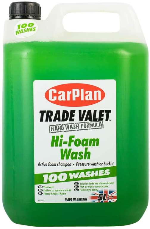 CarPlan CFW005 Trade Valet Hi-Foam Wash - 10 litres for £22.78 @ Sold by MotorWorld and Fulfilled by Amazon.