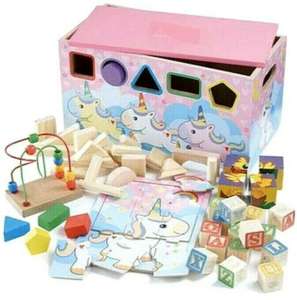 Personalised 7-In-1 wooden Activity Trunk/box For Boys And Girls £17.99 with Code From Studio