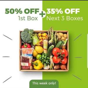 Combination deal between Amex & Hello Fresh. Use cashback & get £50 off 1st & 35% off next 3 boxes.