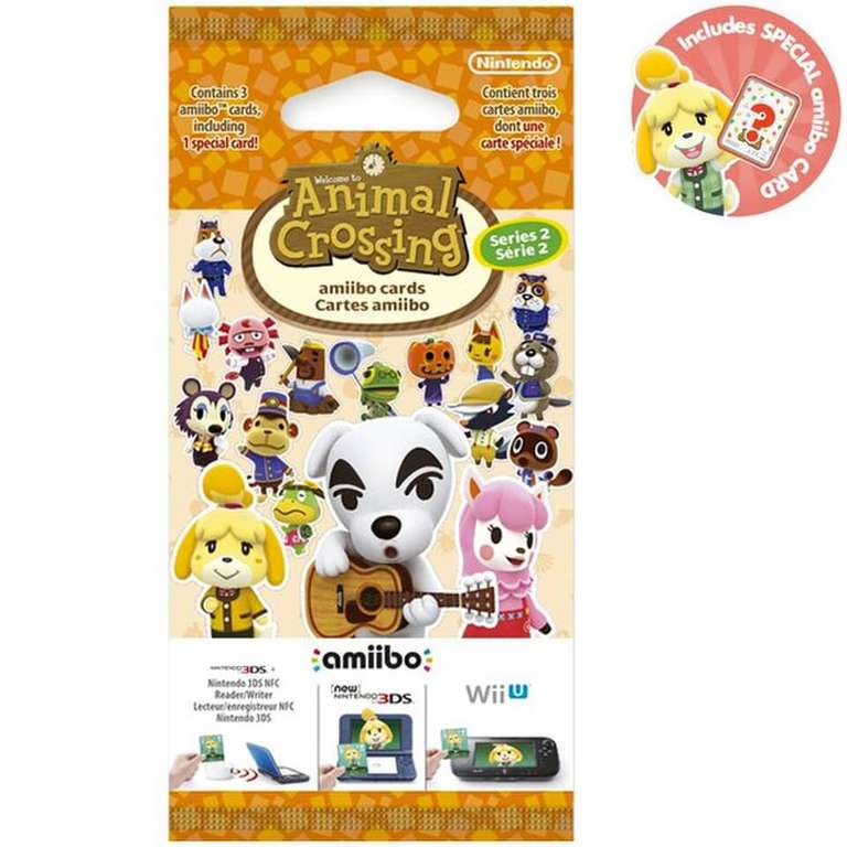 Animal Crossing Amiibo Card Packs - Series 2 + 3 Available - £3.50 per pack + £1.99 delivery at Nintendo Official UK Store