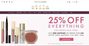 25% off Everything (exc. sale) @ Stila - Free shipping over £20 - No code required