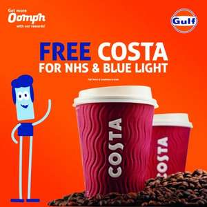 NHS & Blue Light Card holders can receive a free Costa drink @ Gulf Petrol Stations