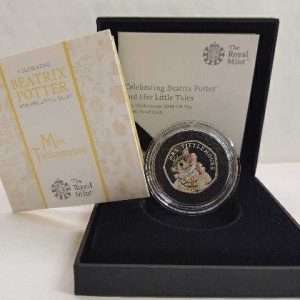 Beatrix potter coins reduced e.g Mrs Tittlemouse 2018 Royal Mint Coloured 50p Silver Proof Coin £29.95 delivered @ Beatrix potter shop
