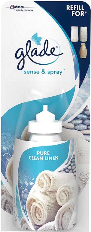 Pack of 8 Glade Sense & Spray Refill Clean Linen Air Freshener 18ml, £4 (Prime) £8.49 (Non Prime) at Amazon
