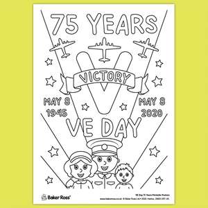 VE Day 75 Years Anniversary Poster & loads of other ART & Craft Resources at Baker Ross