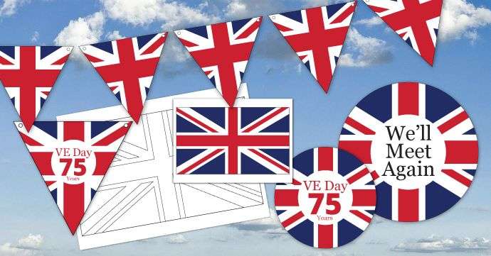 Free Stay At Home Party Printables For 75th Anniversary of VE Day @ Cartridge People