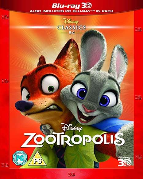 Zootropolis Blu-Ray 3D + 2D Blu-Ray Disney Classics Edition - £5.94 (+£2.99 Non-Prime) @ Amazon