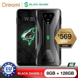 EU Version Xiaomi Black Shark 3 5G 128GB Smartphone | 4720mAh Battery - £448.18 @ Xiaomi Dreami / Aliexpress